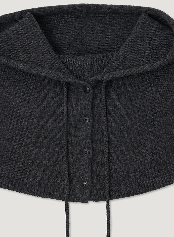 Mango Maniplease Muze Hooded Cape Charcoal