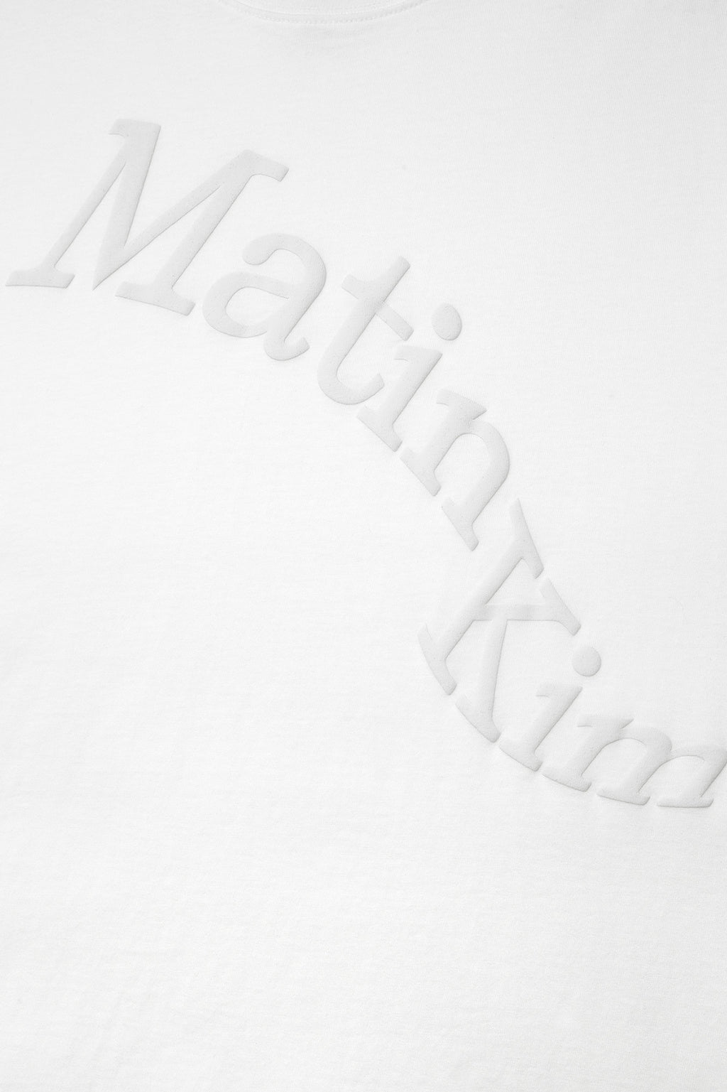 [matinkim] MATIN WAVE PRINTING LOGO TOP IN WHITE