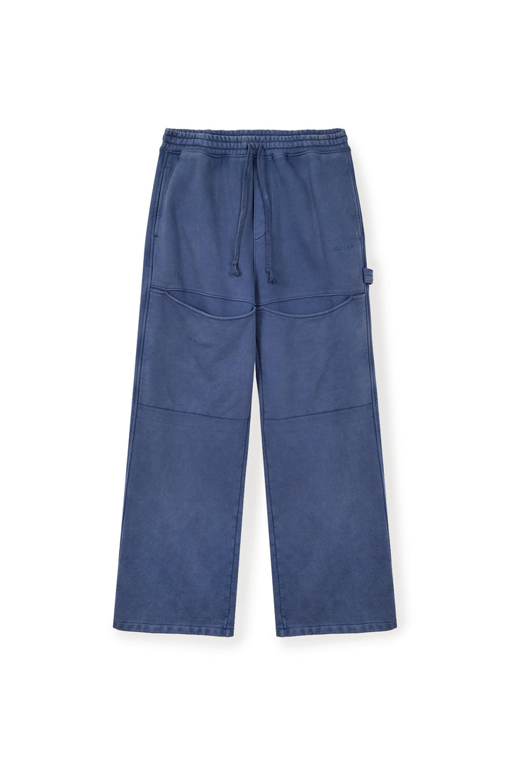Matinkim Cut Out Washed Sweatpants For Men IN Blue