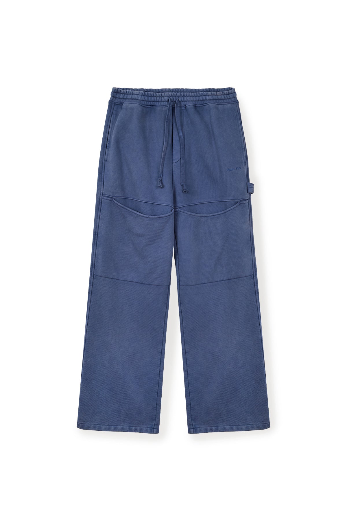 Matinkim Cut Out Washed Sweatpants For Men IN Blue