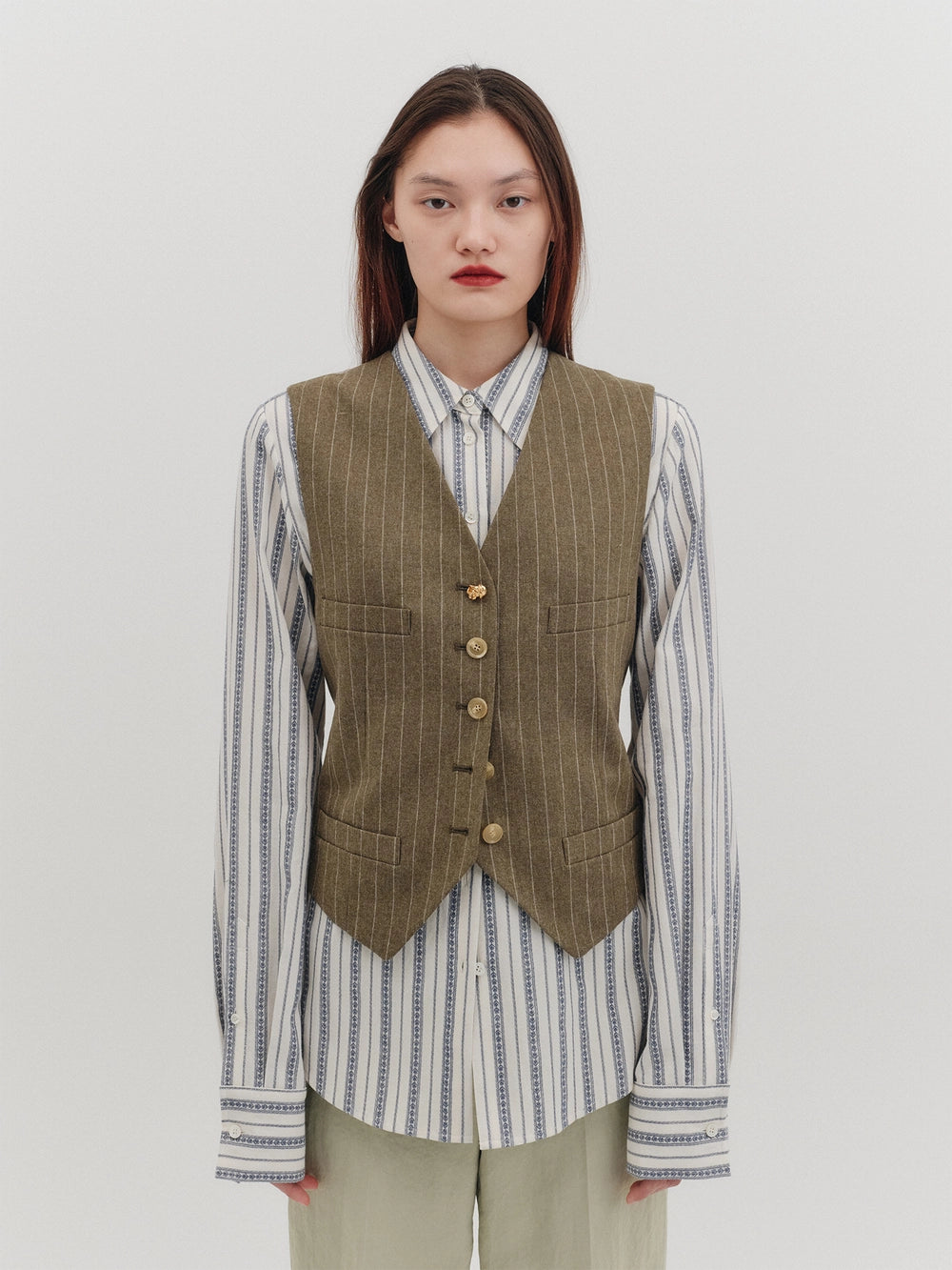 EENK Tailored Vest - Khaki