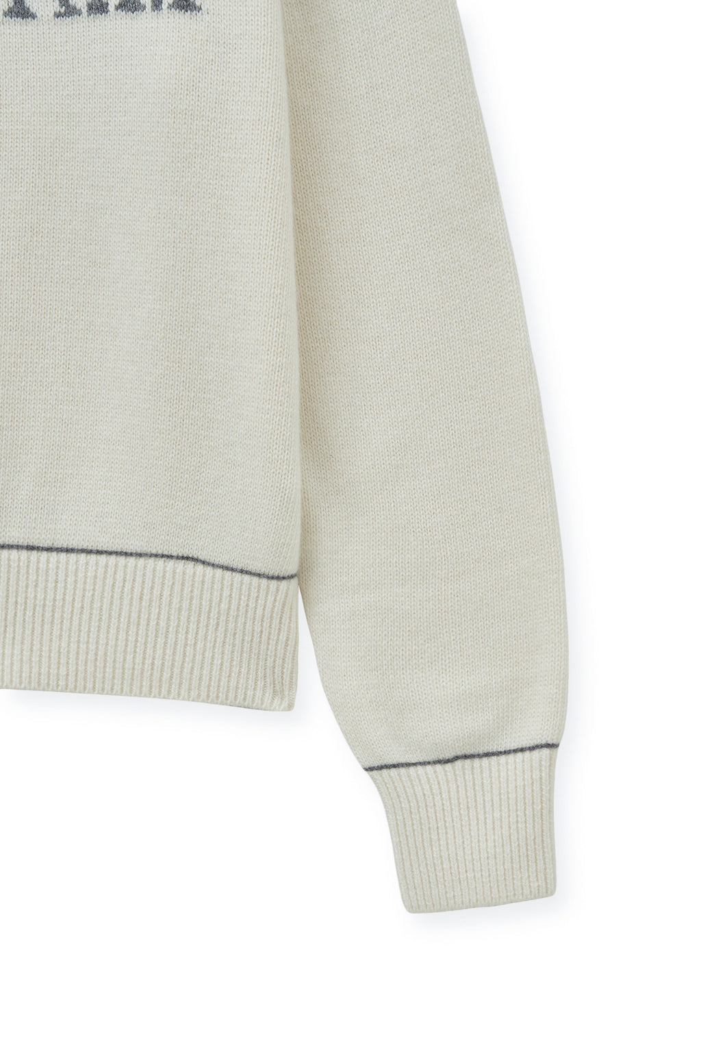 [matinkim] COLOR TRIM LINE LOGO PULLOVER IN IVORY