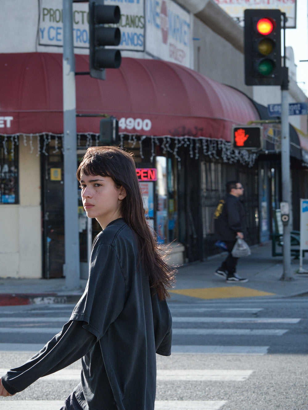 Low Classic Oversized Lc Layered Tee Charcoal Black