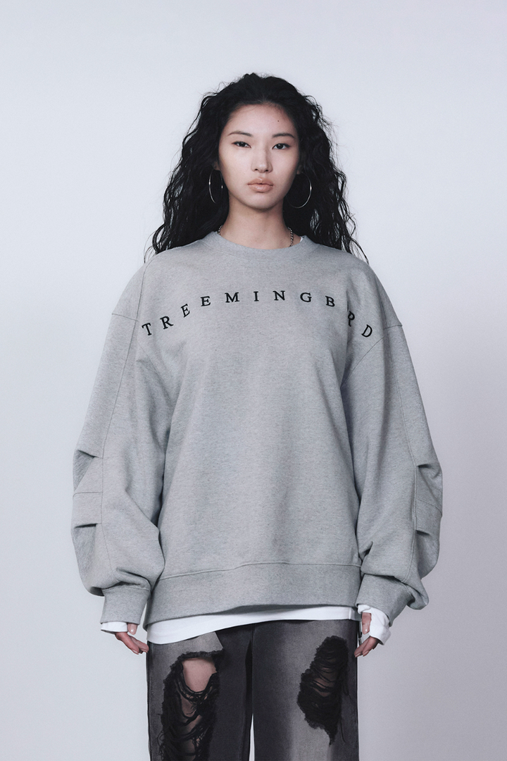 Treemingbird Horizon Logo Sweat Shirt Melange Gray