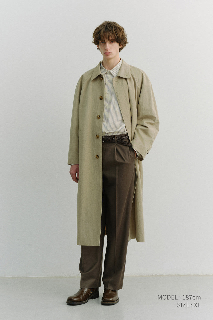 Dunst Unisex Refined Mac Coat Khaki