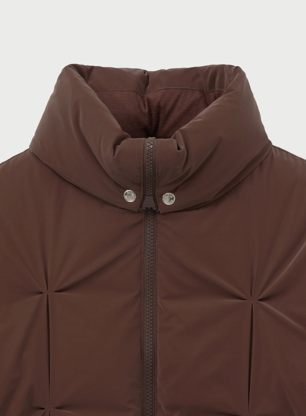 [satur] (W) Orta 2-Way Collar Duck Down Padding - Brown