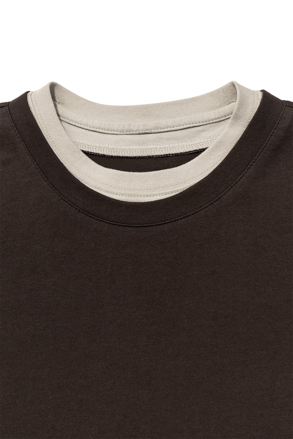 Matinkim Color Point Layered Top For Women IN Brown