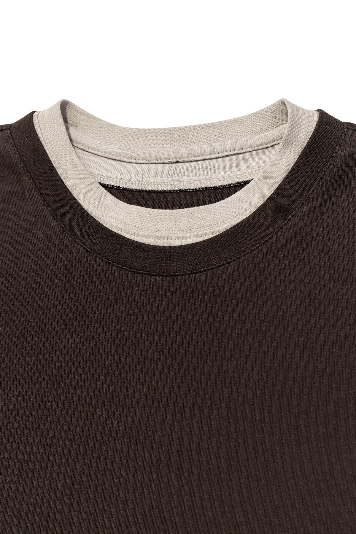Matinkim Color Point Layered Top For Women IN Brown