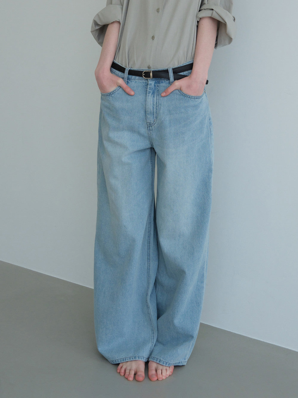 Low Classic Classic Effortless Wide Fit Denim Light Blue