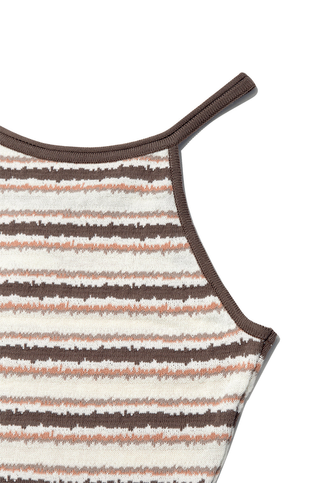 Matinkim Multi Stripe Sleeveless Knit Top IN Brown