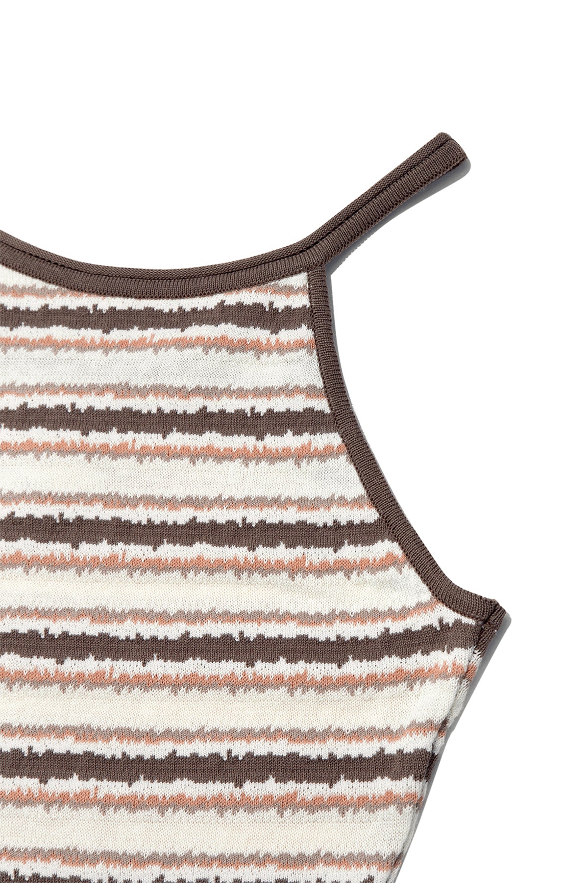 Matinkim Multi Stripe Sleeveless Knit Top IN Brown