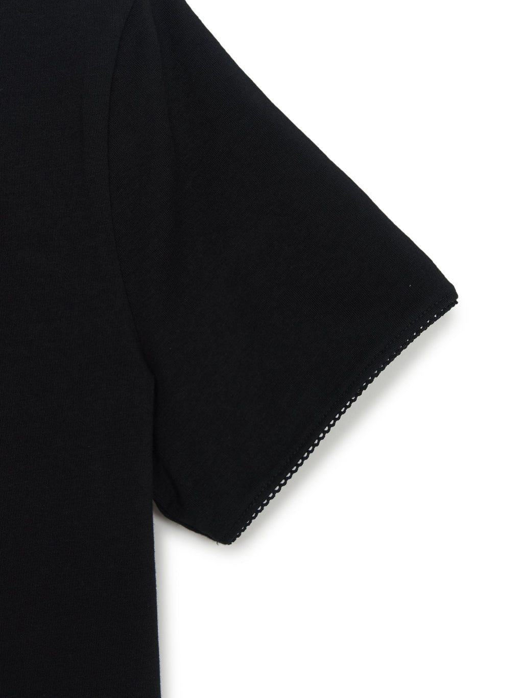 MLB Korea Women's Basic Lace Square Neck Slim Semi Crop T-shirts