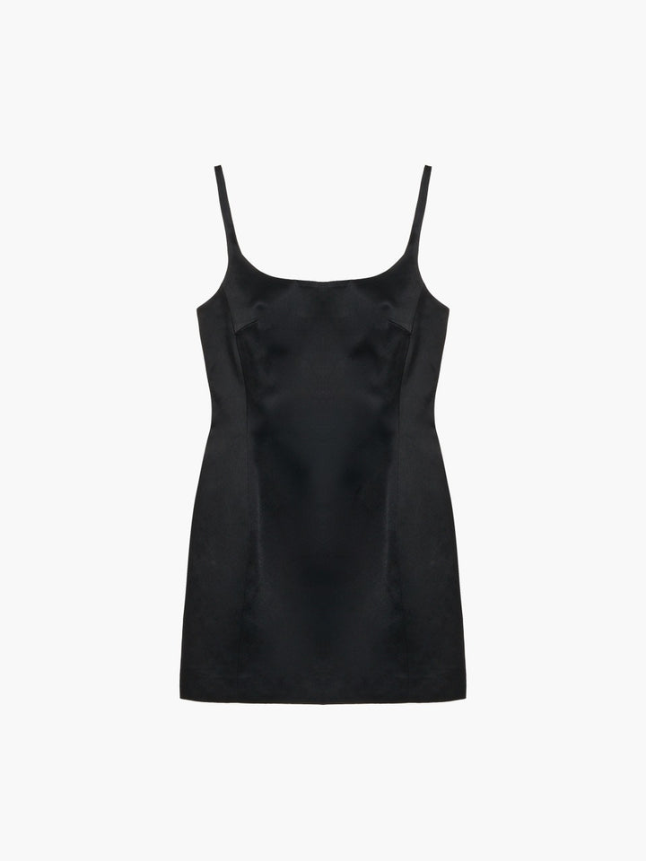 Margesherwood Satin Shape Mini Dress black
