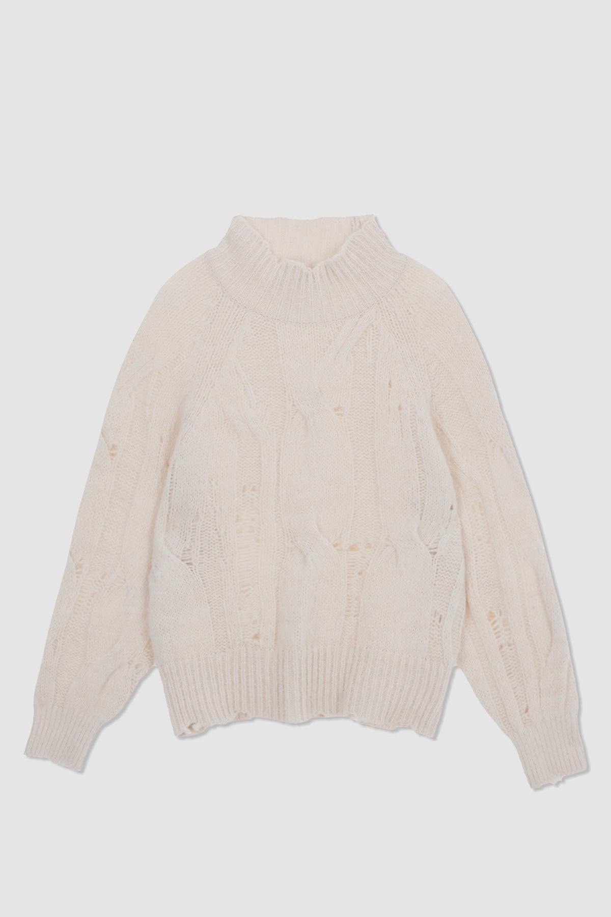 Matinkim Oversize Highneck Volume Pullover IN Ivory