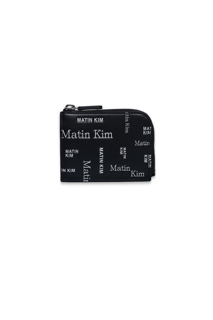 Matinkim Matin All-Over Logo Half Round Zip Wallet IN Black