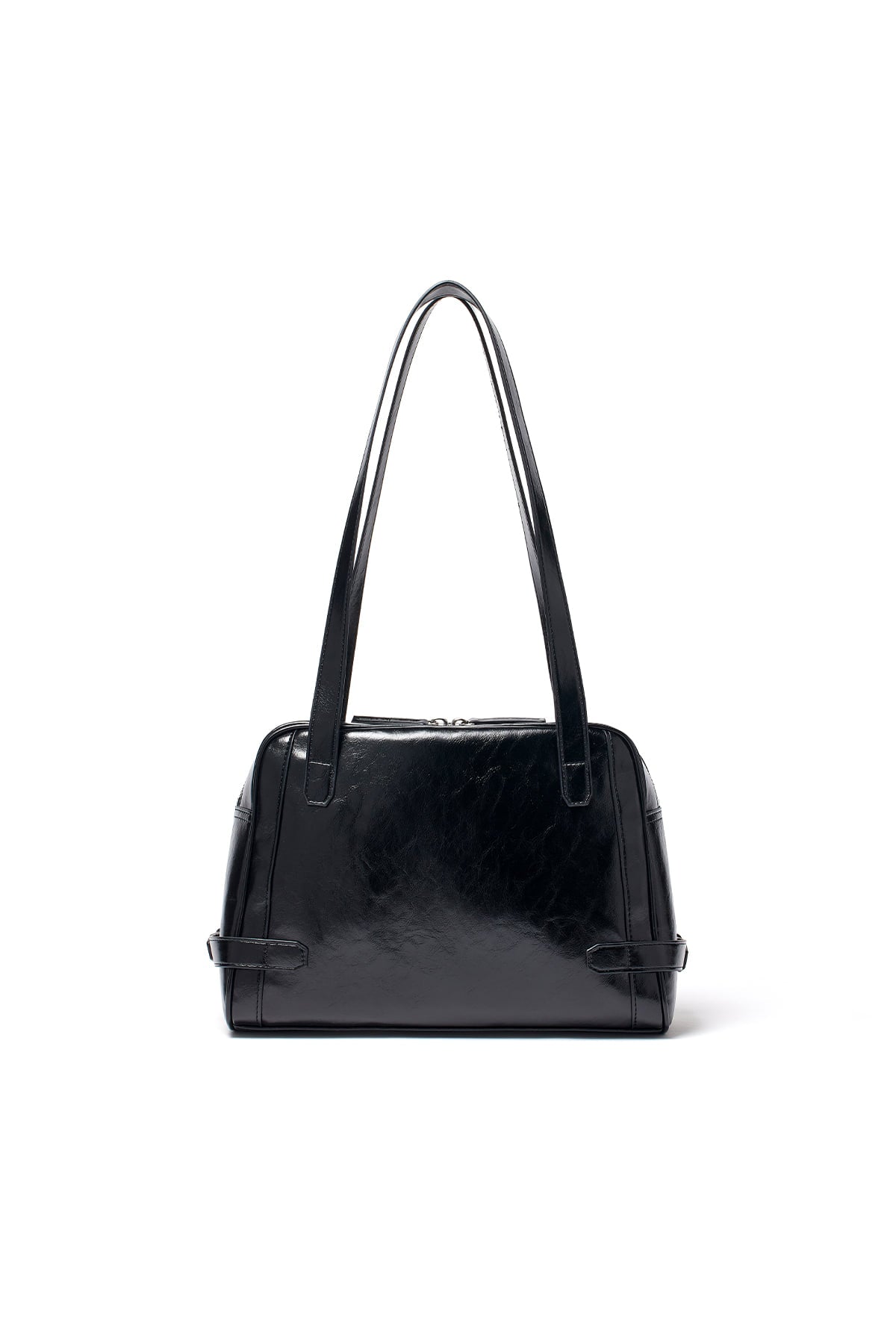 [matinkim] BIKER DETAIL SQUARE SHOULDER BAG IN BLACK