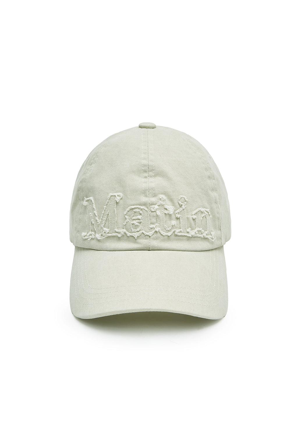 Matinkim Rough Cut Applique Ball Cap IN Light Beige