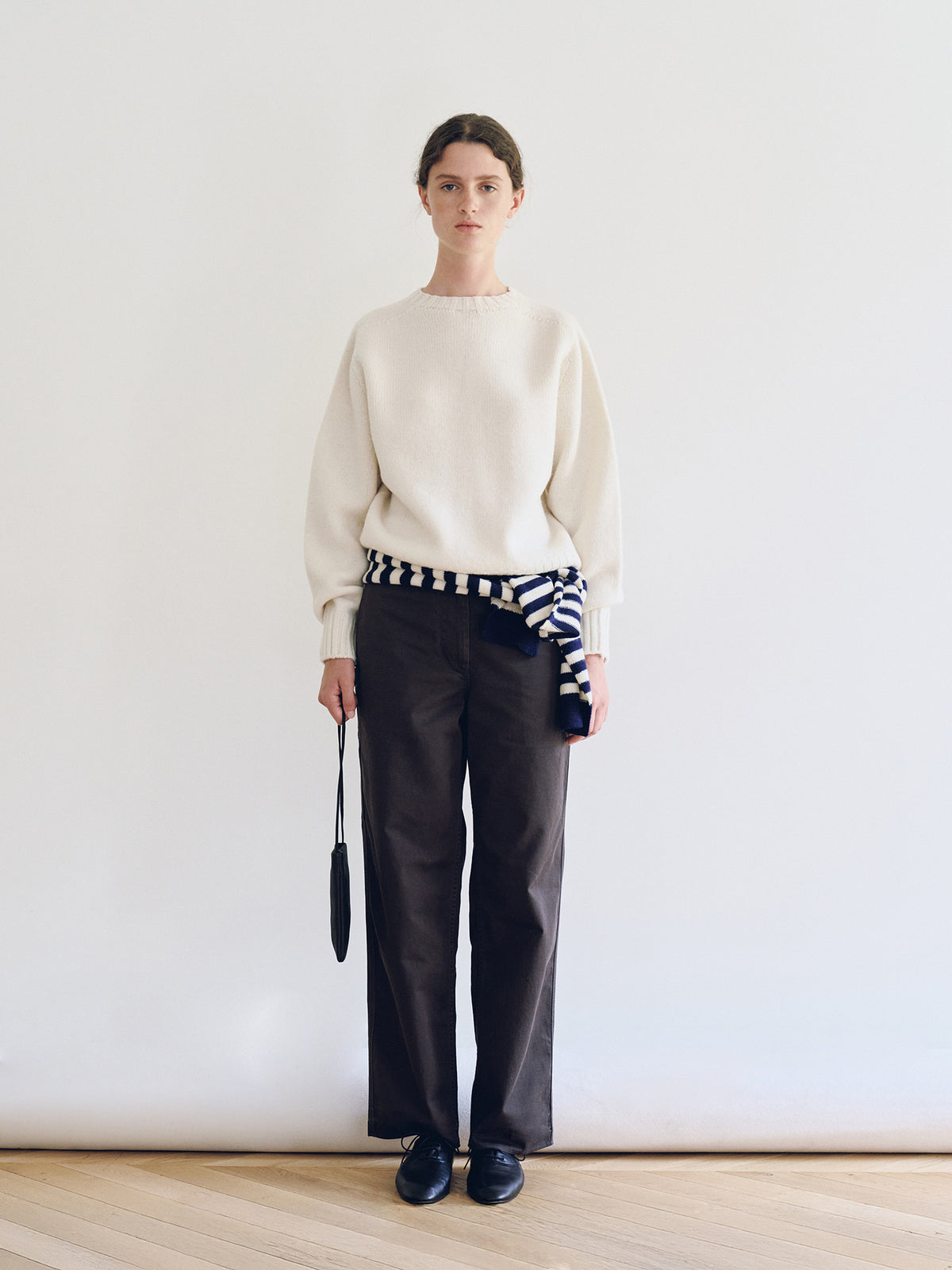 Nothing Written Tabby Wide Chino Pants (Charcoal)