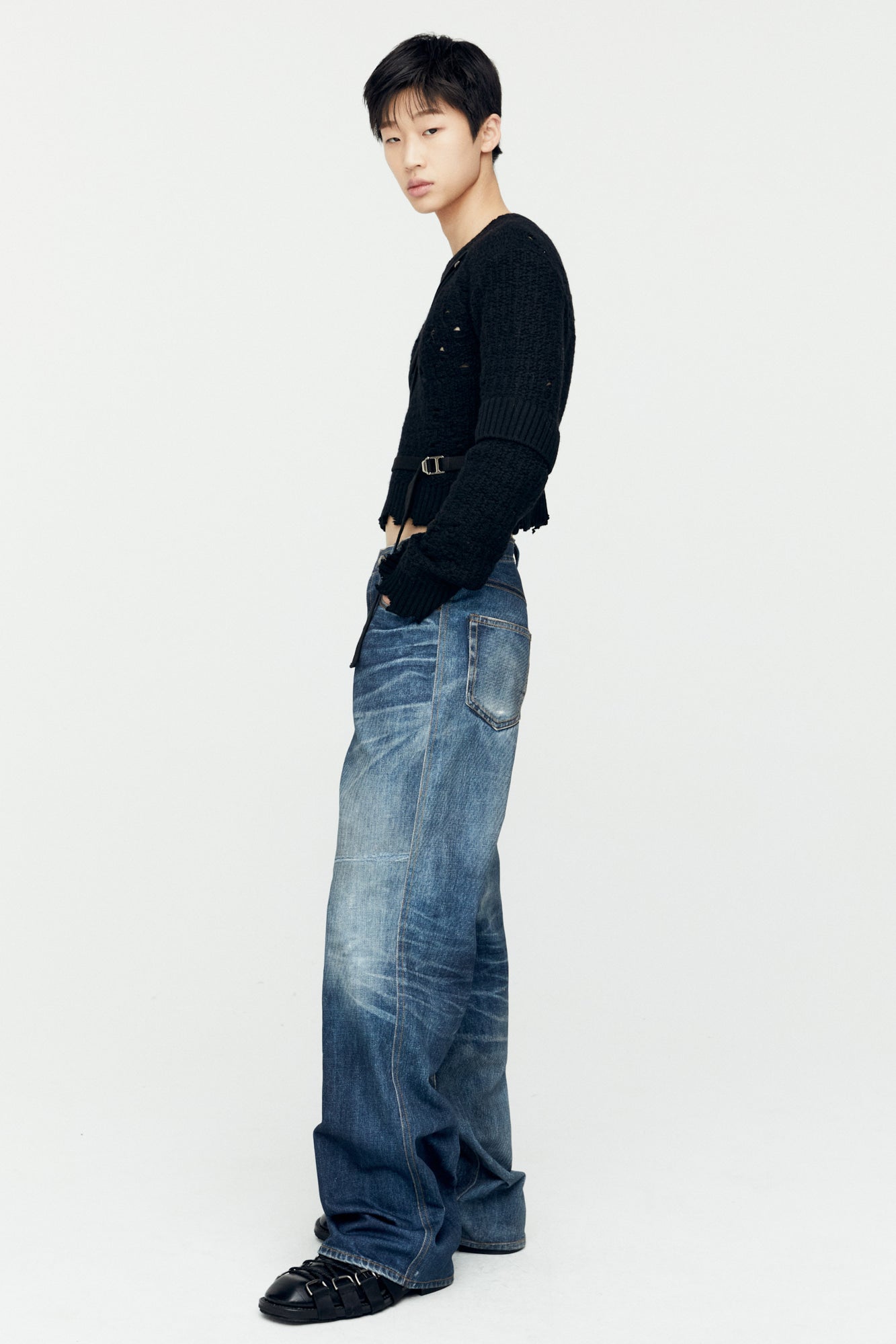 Andersson Bell Trompe L'Oeil Printed Denim Pants