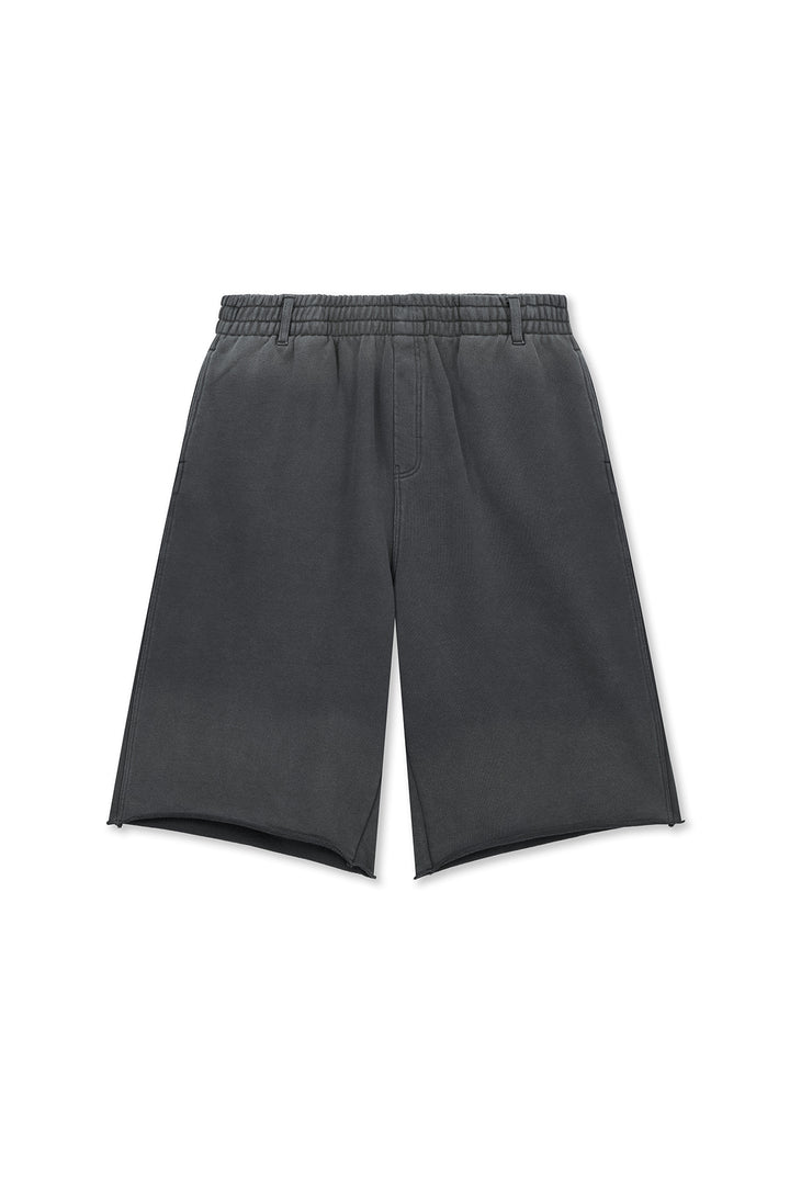Matinkim Vintage Washed Back Logo Bermuda Sweatpants IN Charcoal