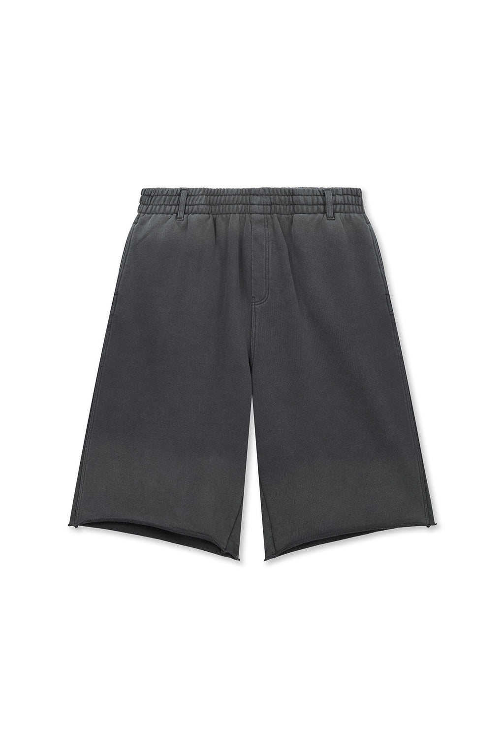 Matinkim Vintage Washed Back Logo Bermuda Sweatpants IN Charcoal