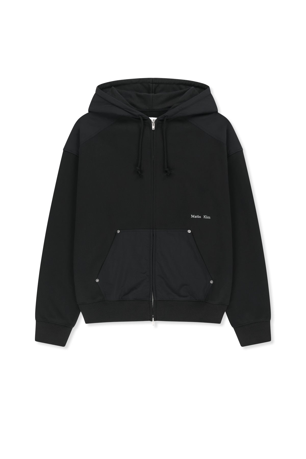 Matinkim Color Block Hoody Zip UP IN Charcoal