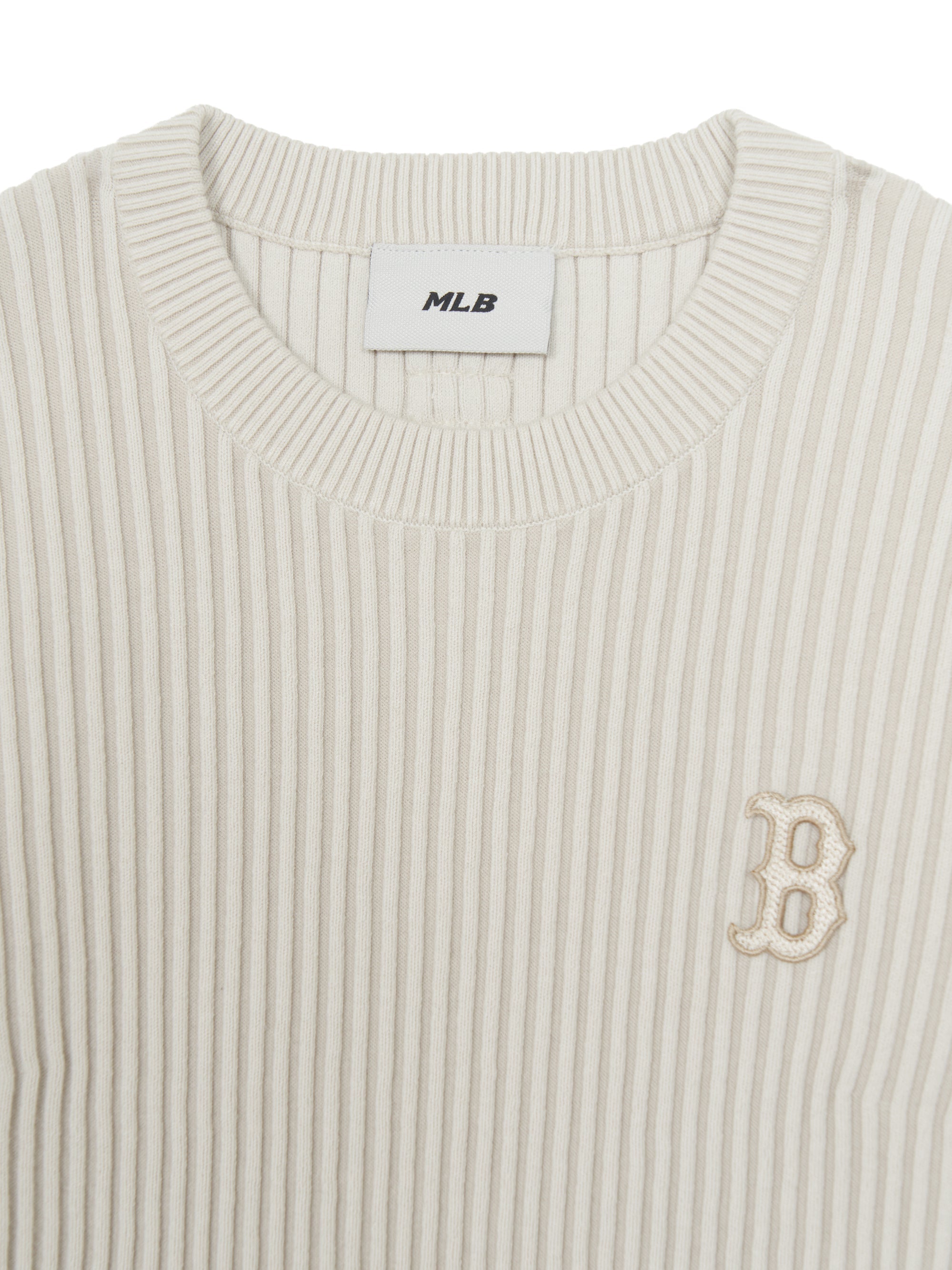 [mlb korea] Women's Basic Street Ribbed Short Sleeve Knit Pullover