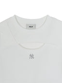 MLB Korea Women's Cut Out Detail Slim Semi Crop T-Shirts