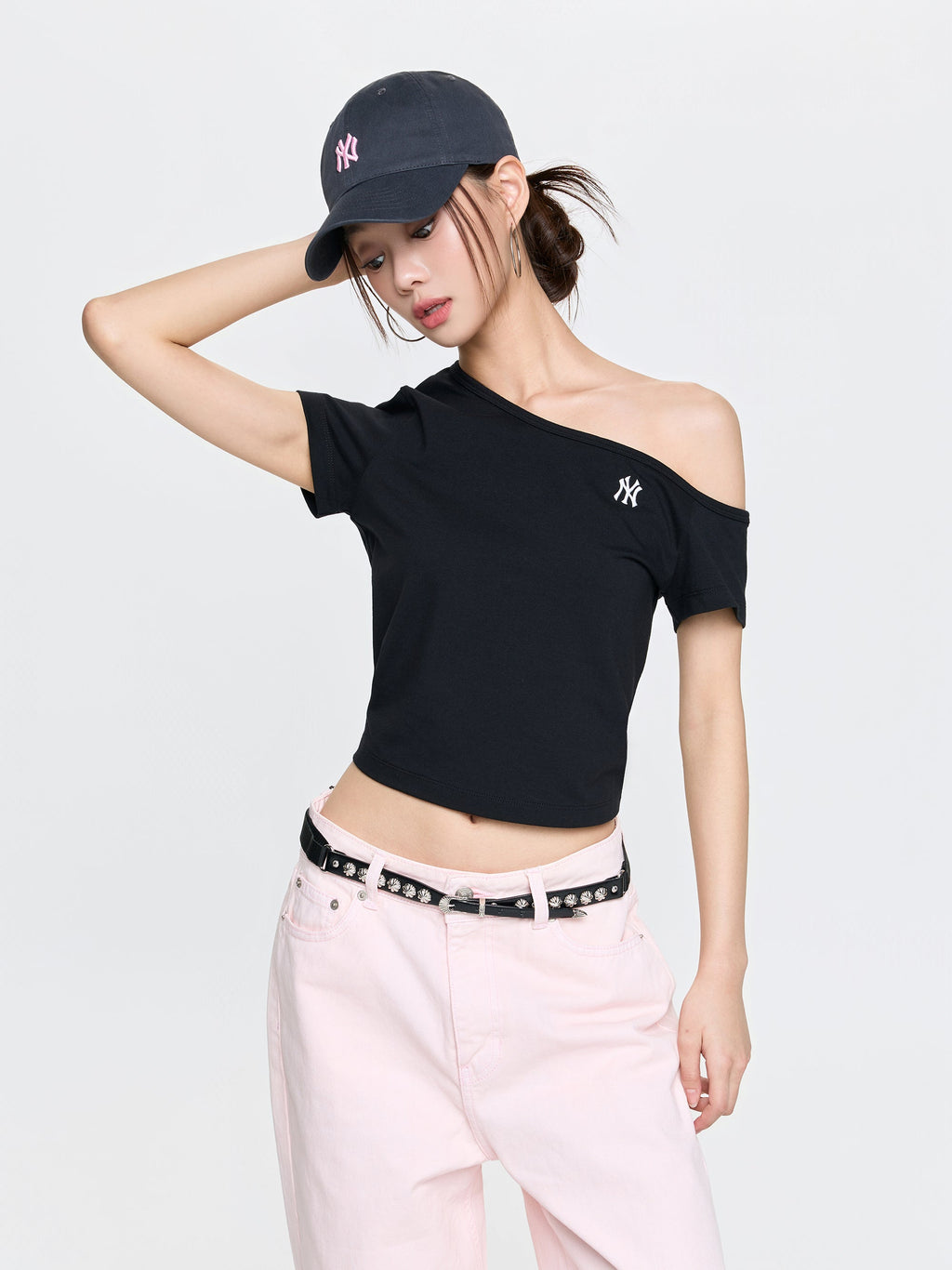 [mlb korea] Women's Basic Off Shoulder T-shirts