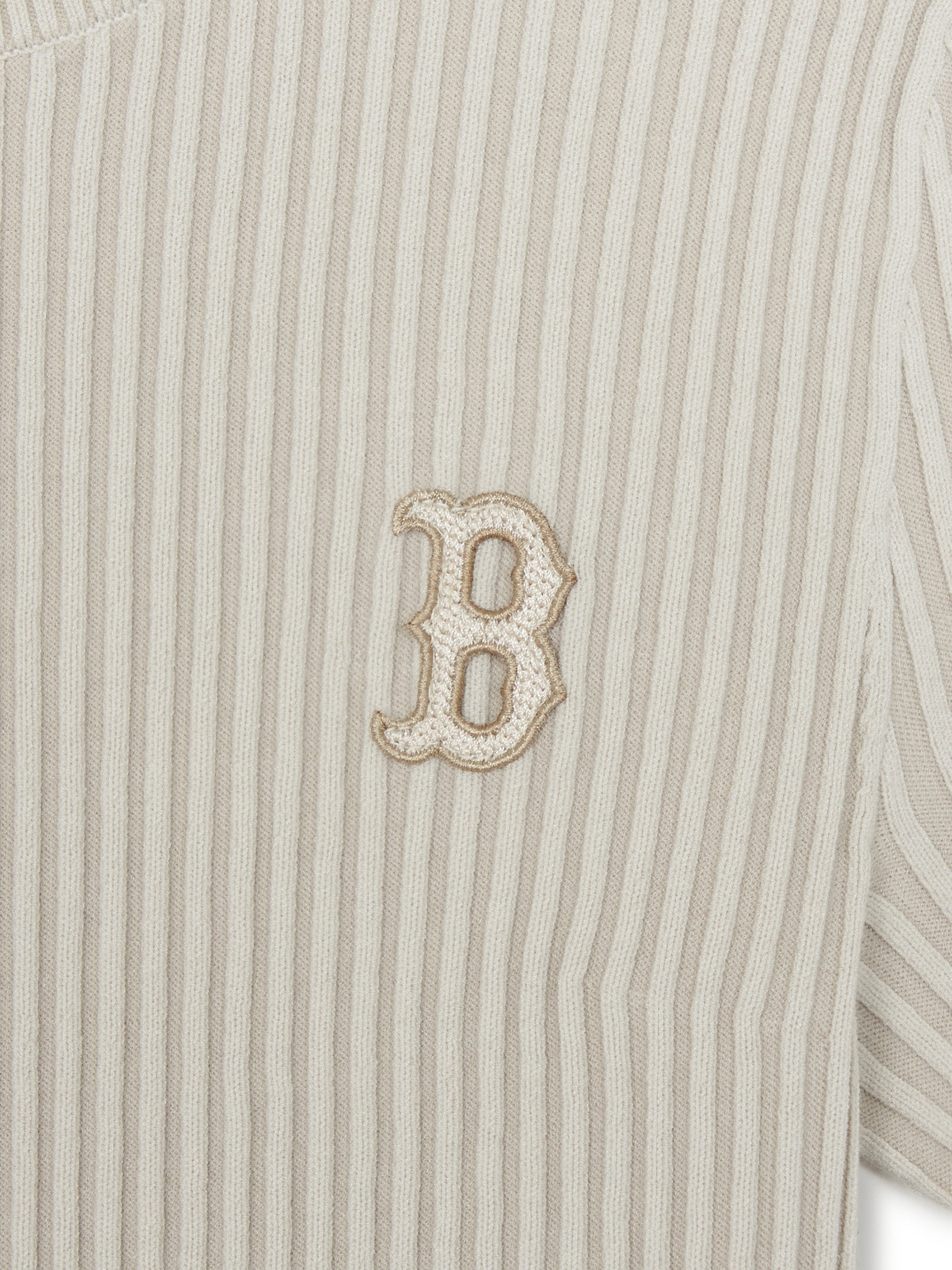 [mlb korea] Women's Basic Street Ribbed Short Sleeve Knit Pullover