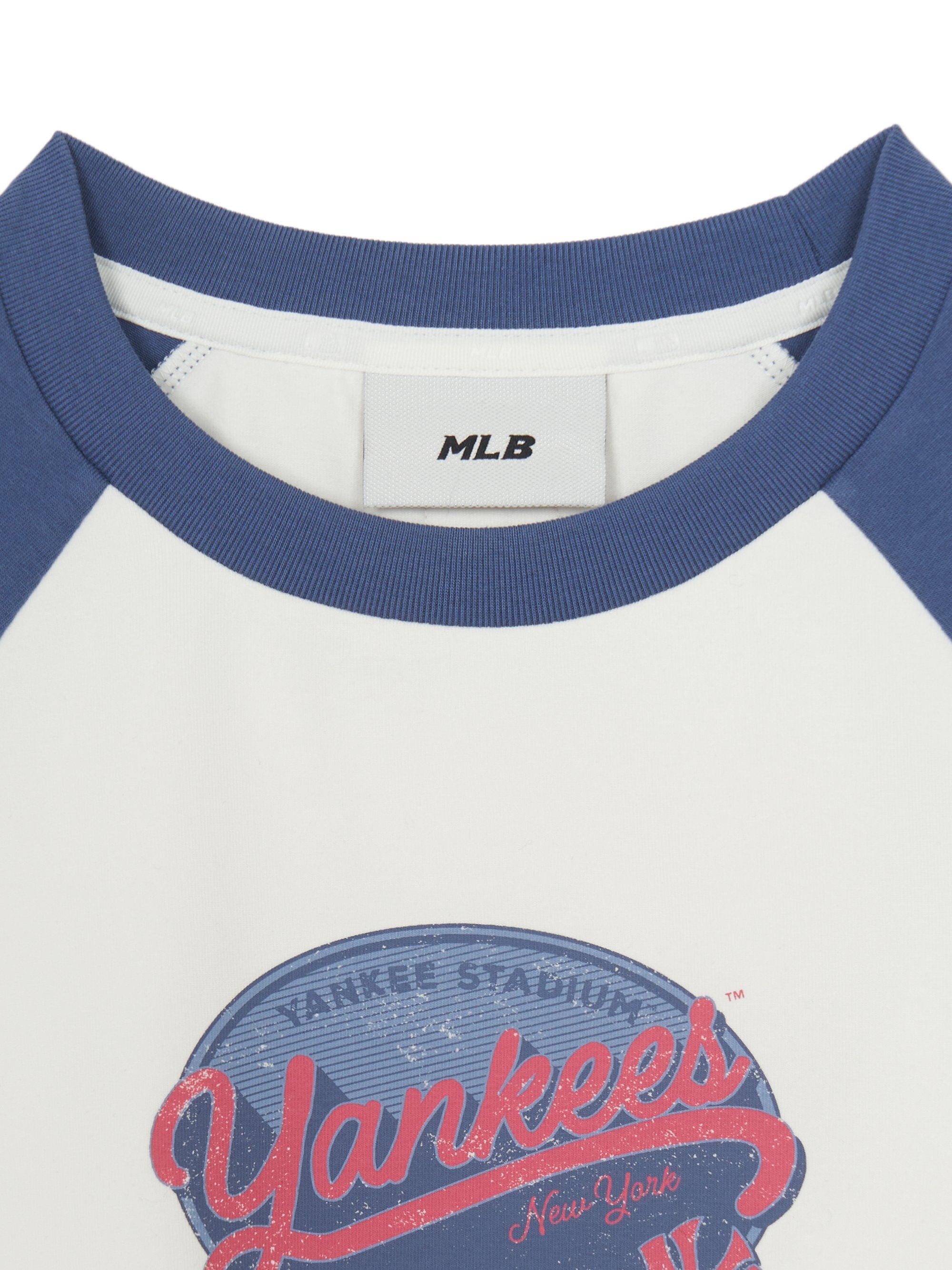 [mlb korea] Women's Vintage Color Block Crop T-Shirt