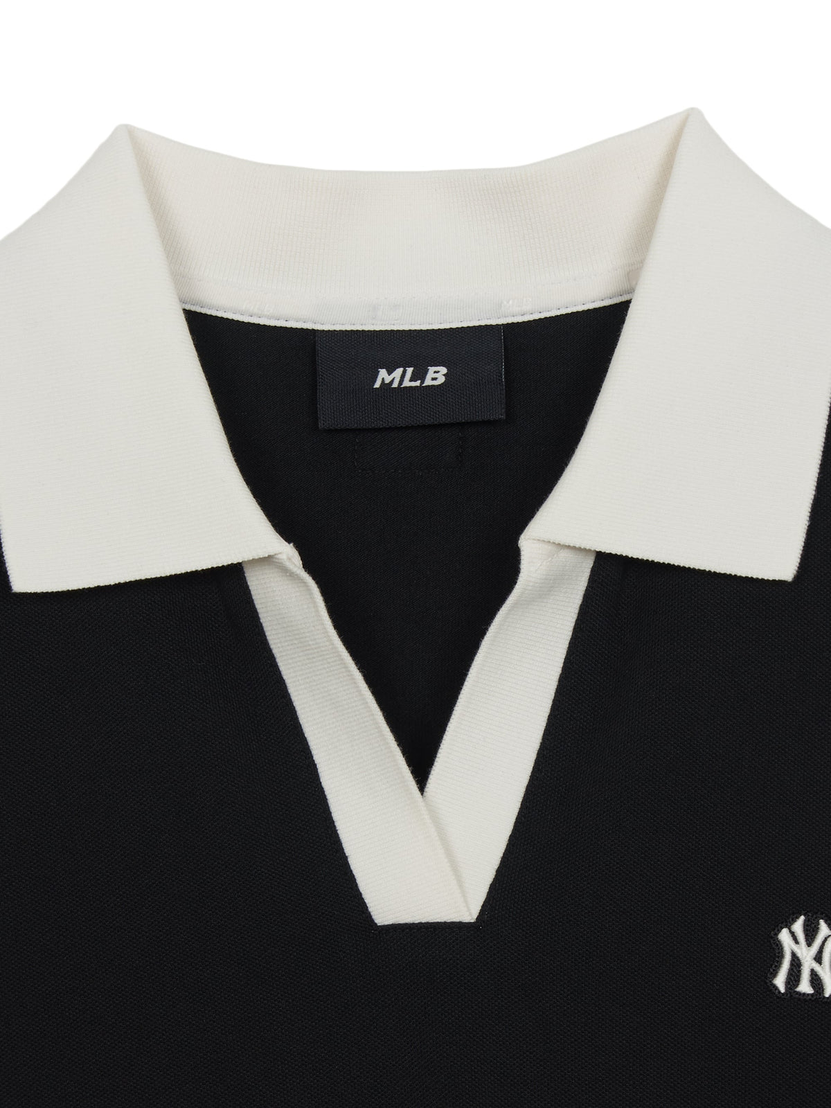 Mlb Women's Basic Open Collar Slim Fit Polo T-Shirts