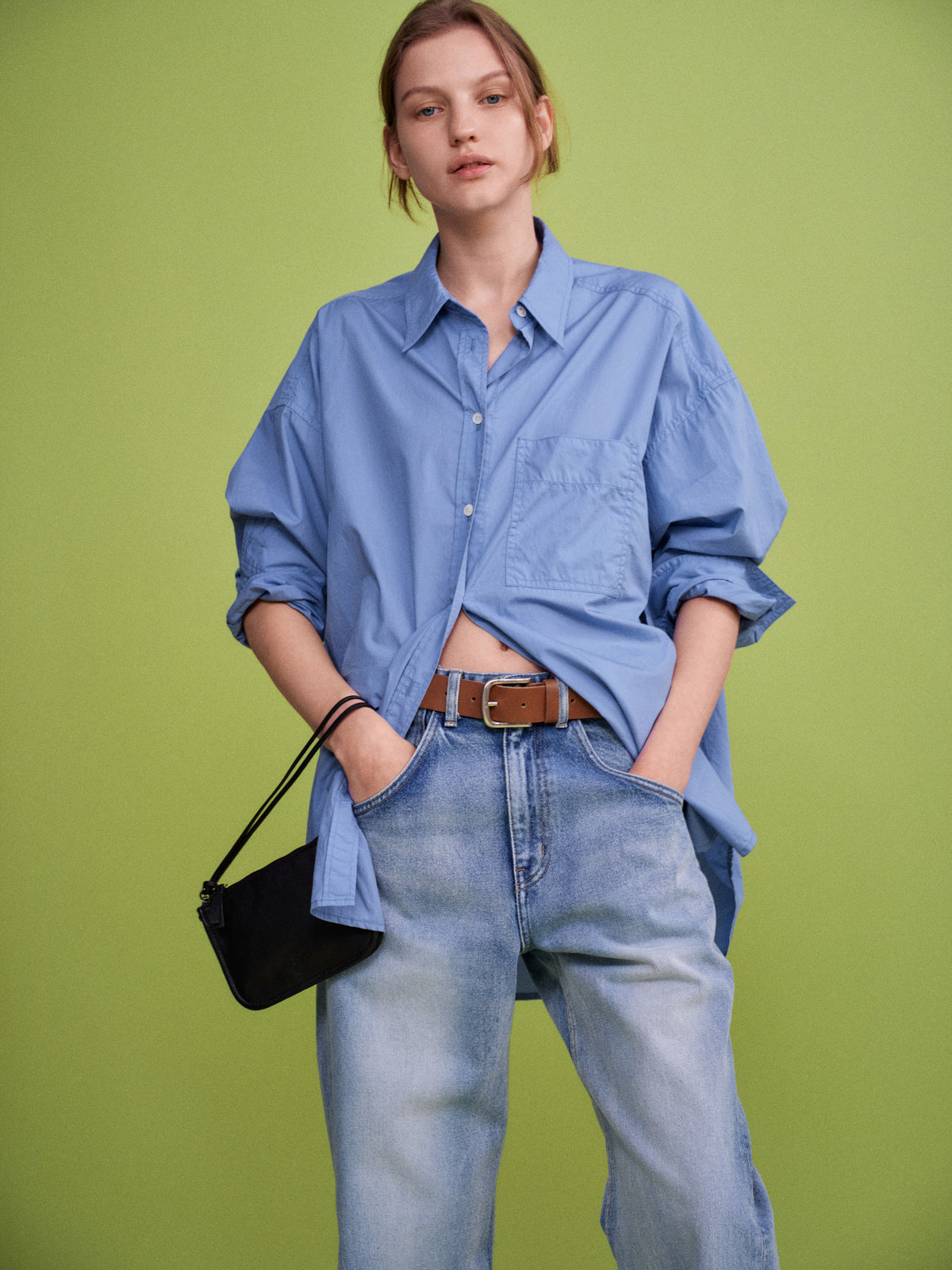 Facade Pattern Buttero Wide Leather Belt