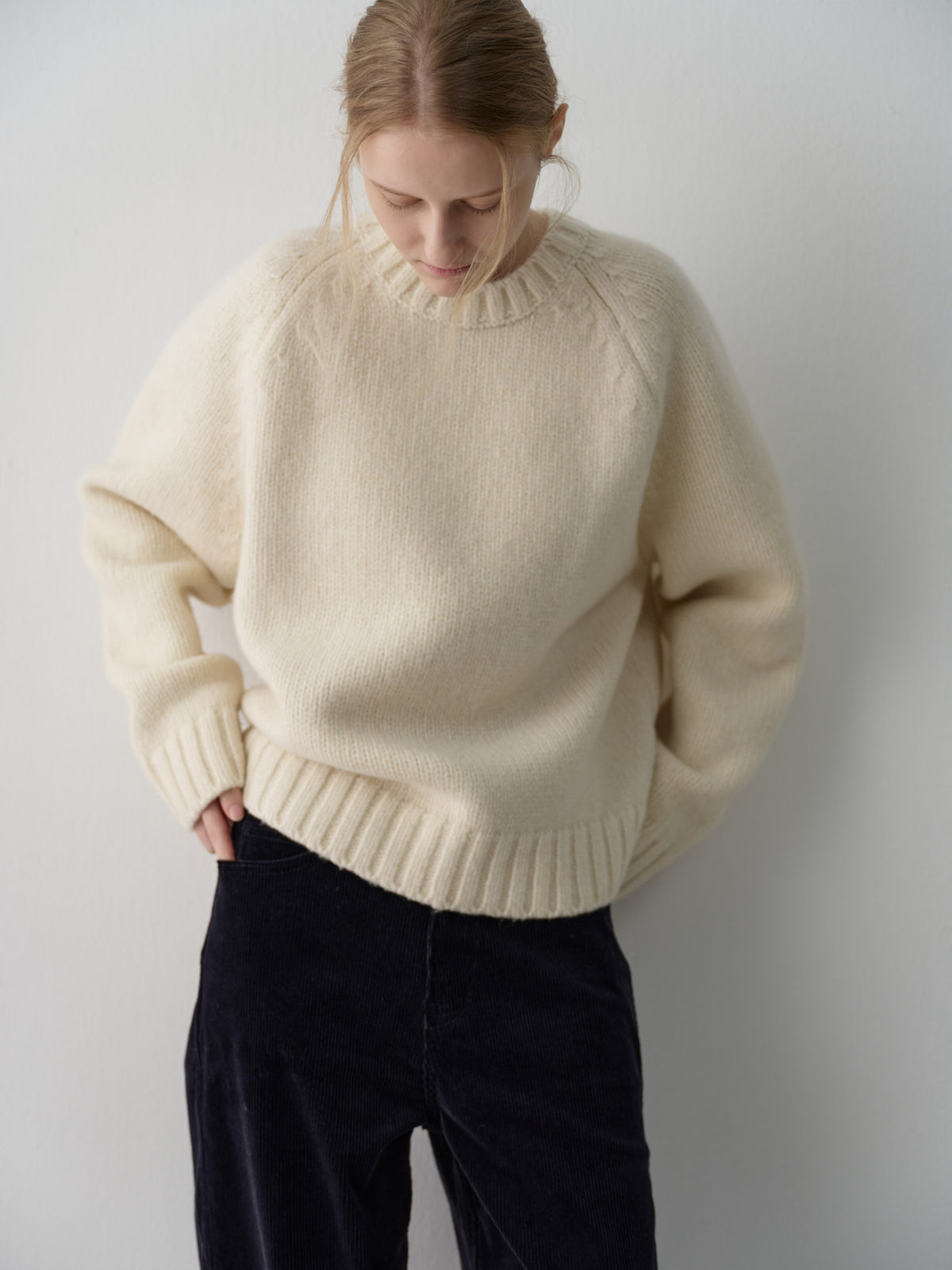 Facade Pattern Essential Raglan Knitwear ivory