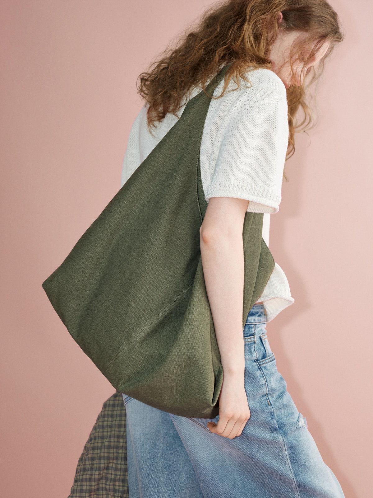 Facade Pattern Cotton Scone Big Bag khaki