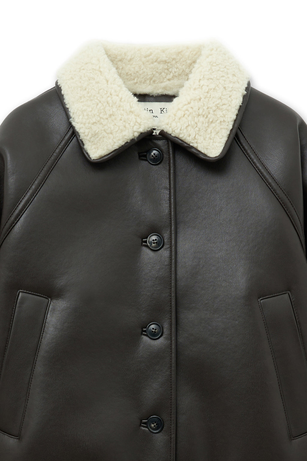 Matinkim Fur Collar Mustang Jumper IN Dark Brown