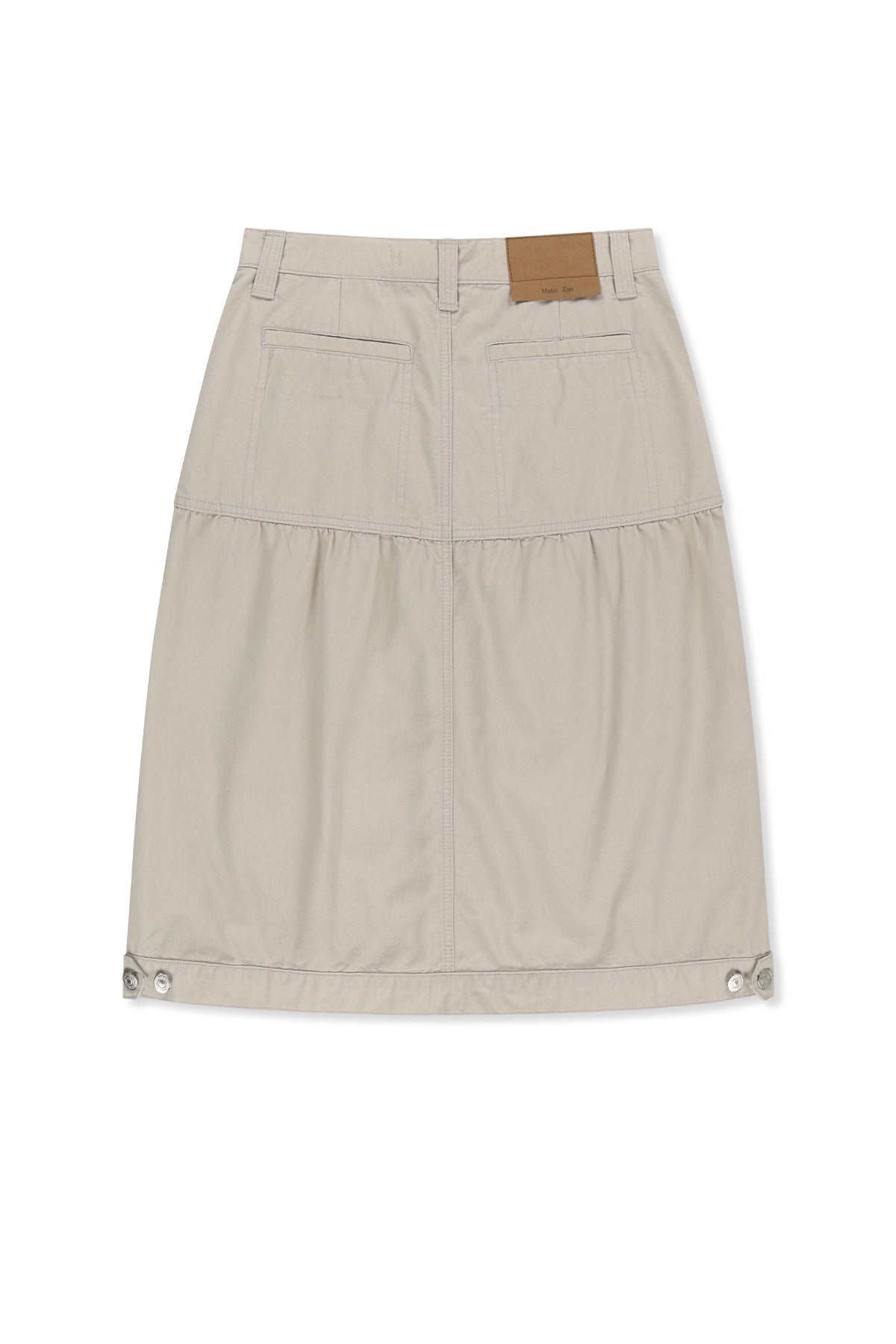 Matinkim Vintage Pocket Midi Skirt IN Light Beige