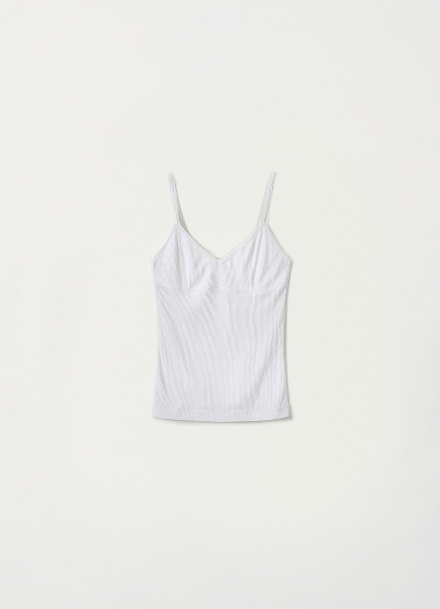 Nothing Written Lace trim cami top (White)