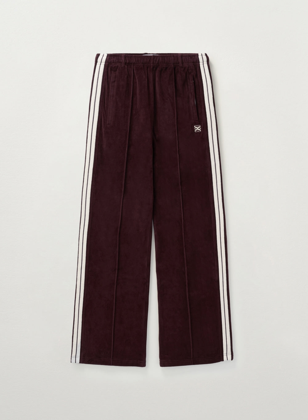 [satur] (W) Lawton Velour Track Pants - Burgundy