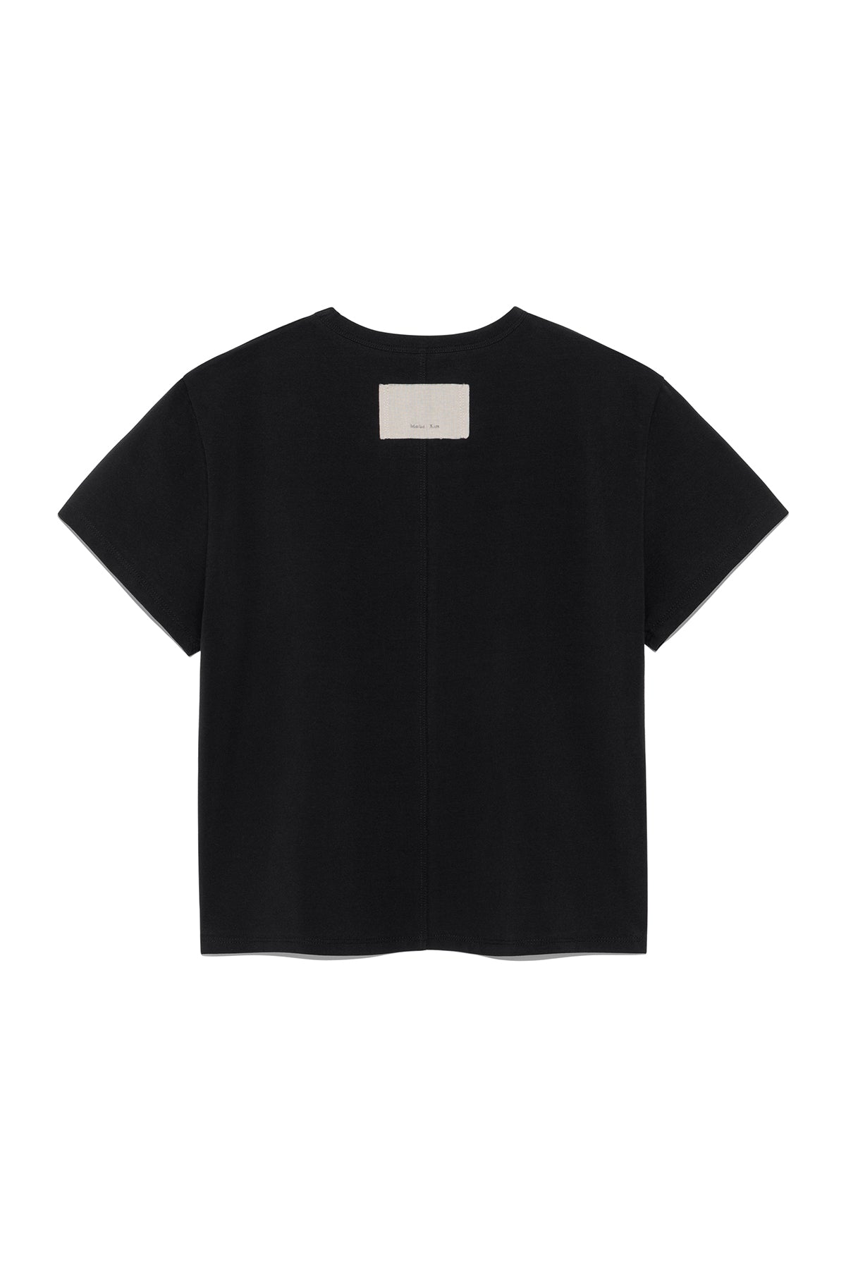 Matinkim Stitch Printing Detail Crop Top IN Black