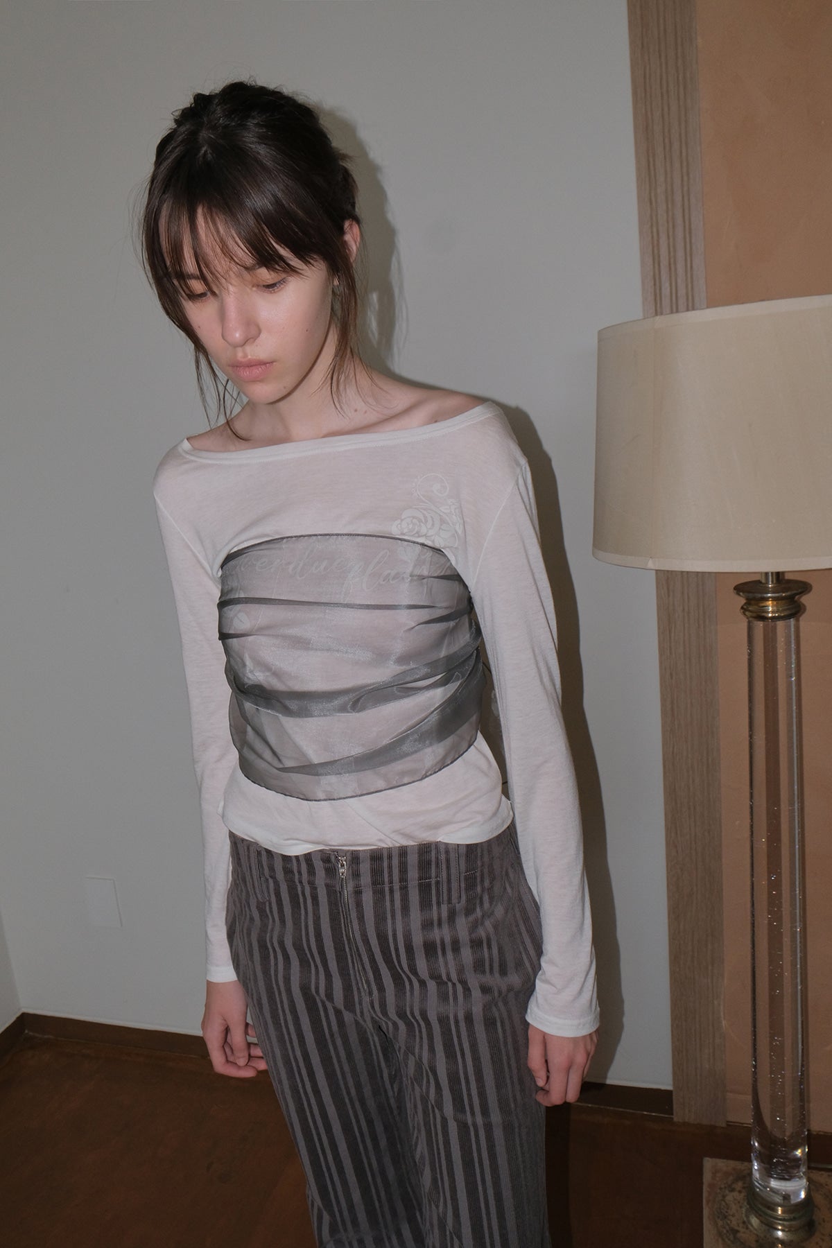 Overdueflair Sheer Organza Scarf Grey