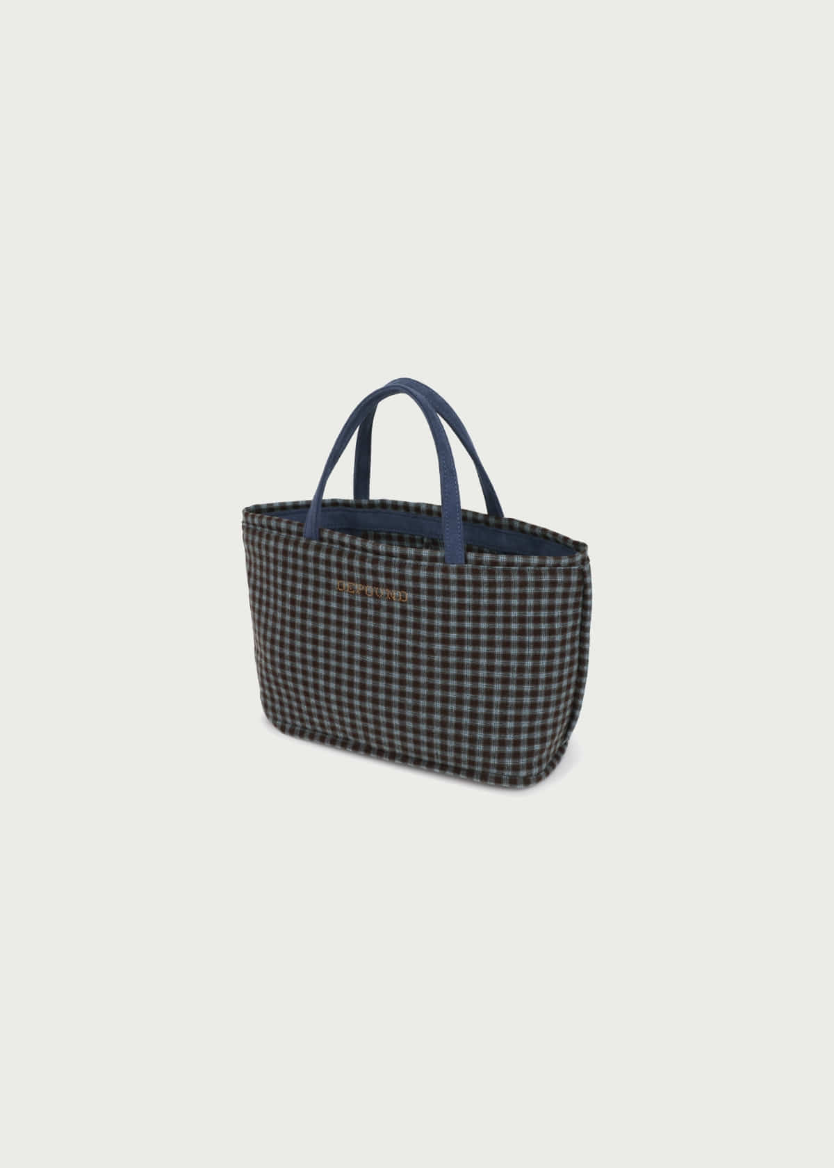 Depound timber bag (check) - blue