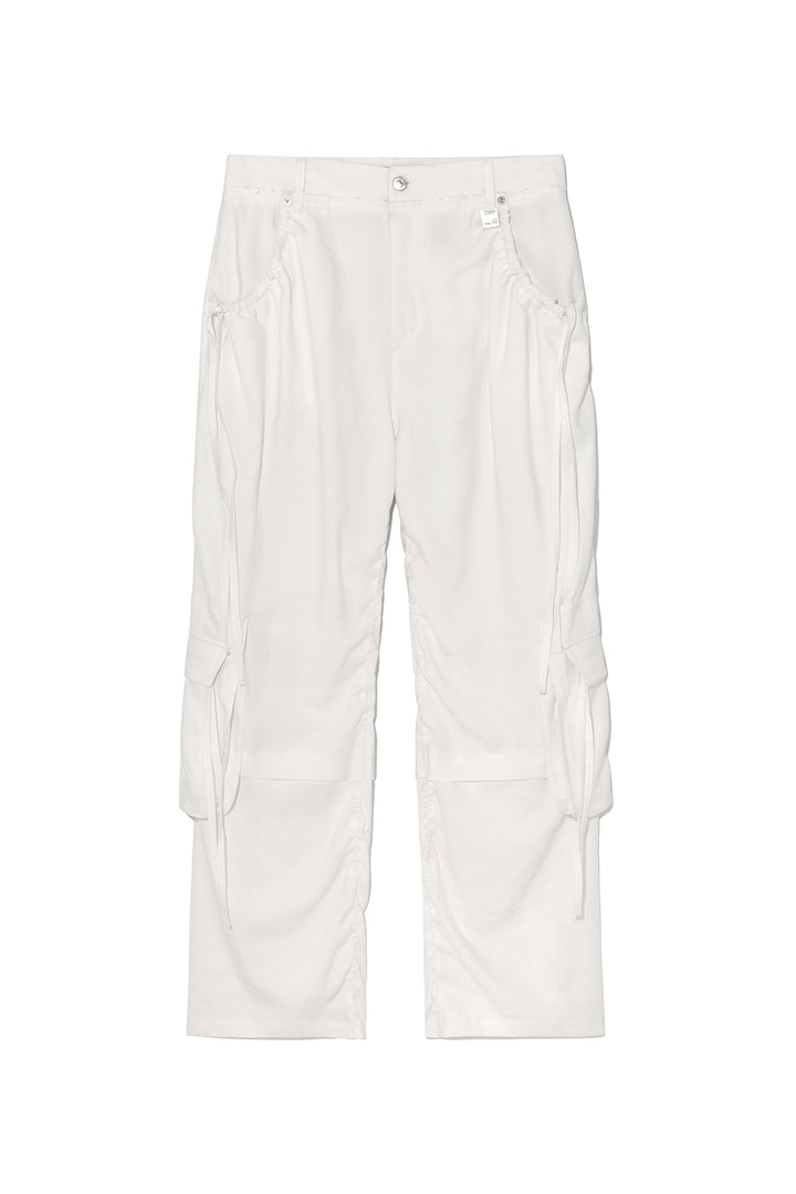 Matinkim String Pocket Wide Cargo Pants IN White