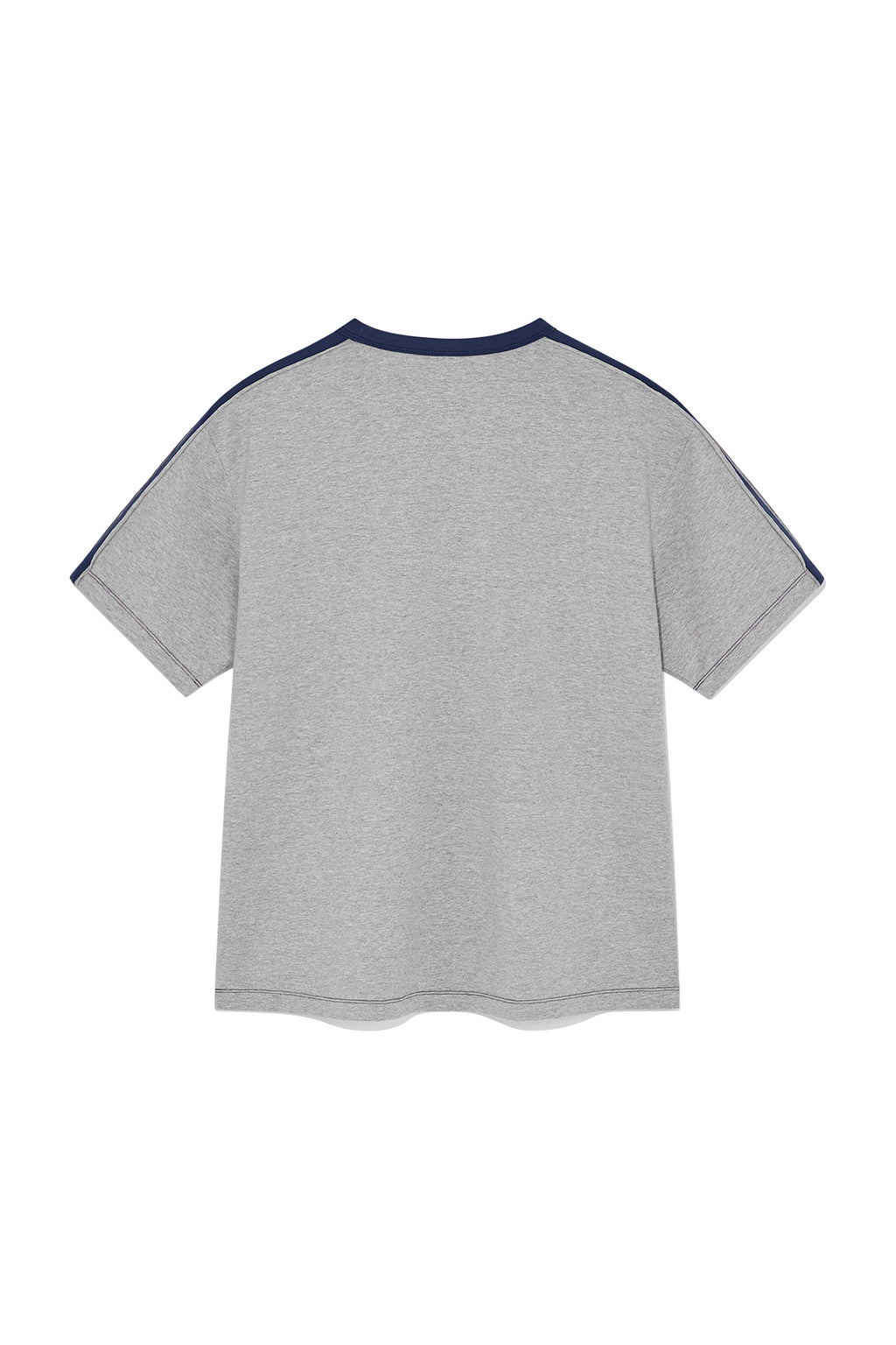 [matinkim] COLOR LINE POINT LOGO TOP FOR MEN IN GREY