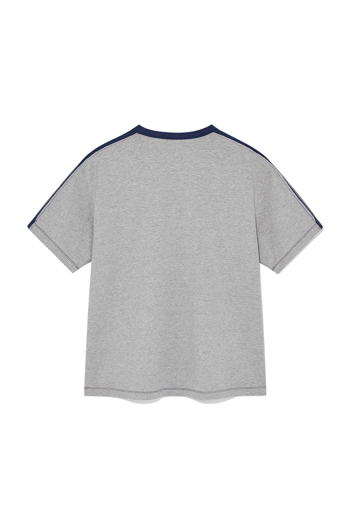 [matinkim] COLOR LINE POINT LOGO TOP FOR MEN IN GREY