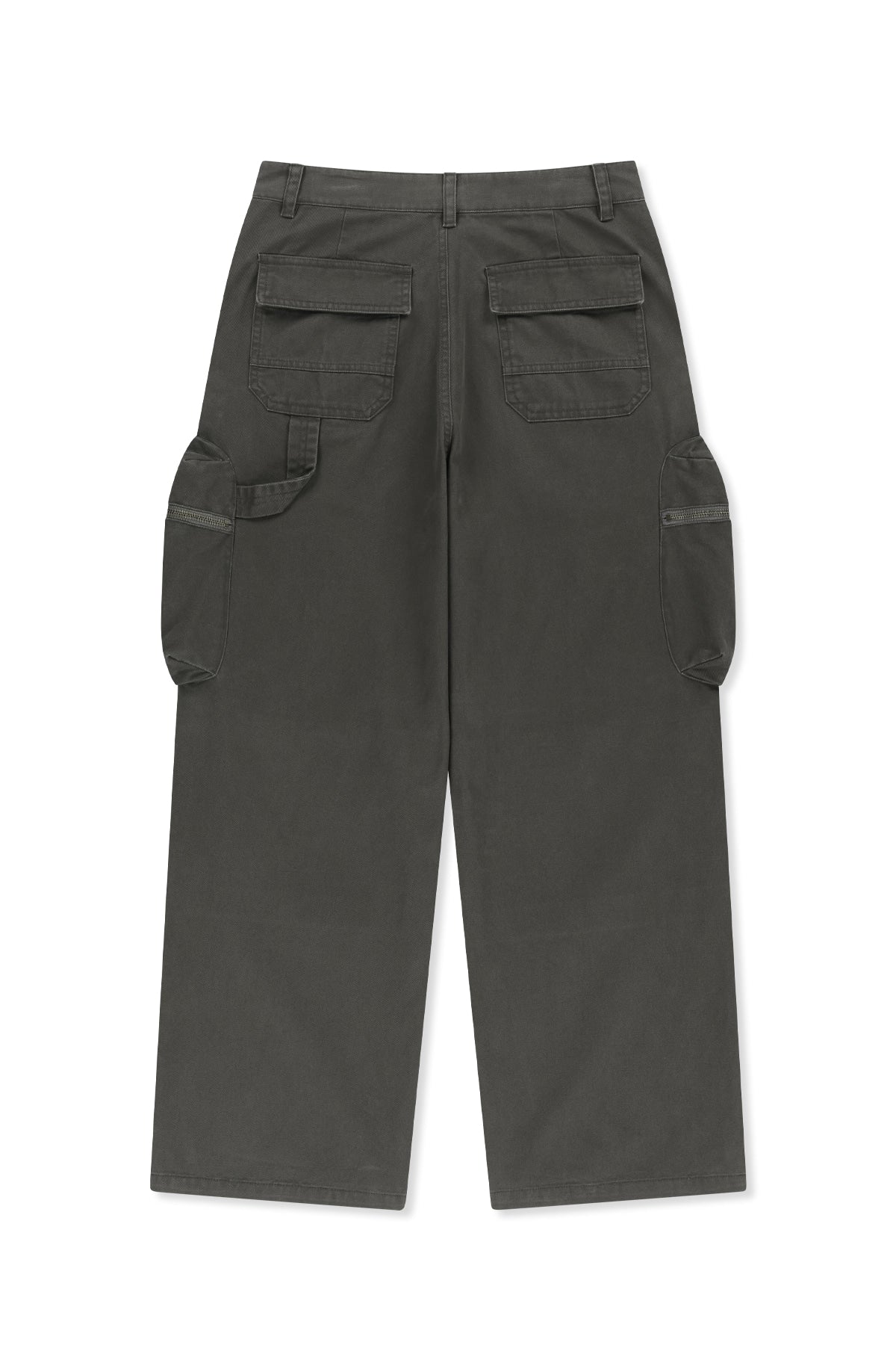 Matinkim Volume Tuck Cargo Pants IN Charcoal