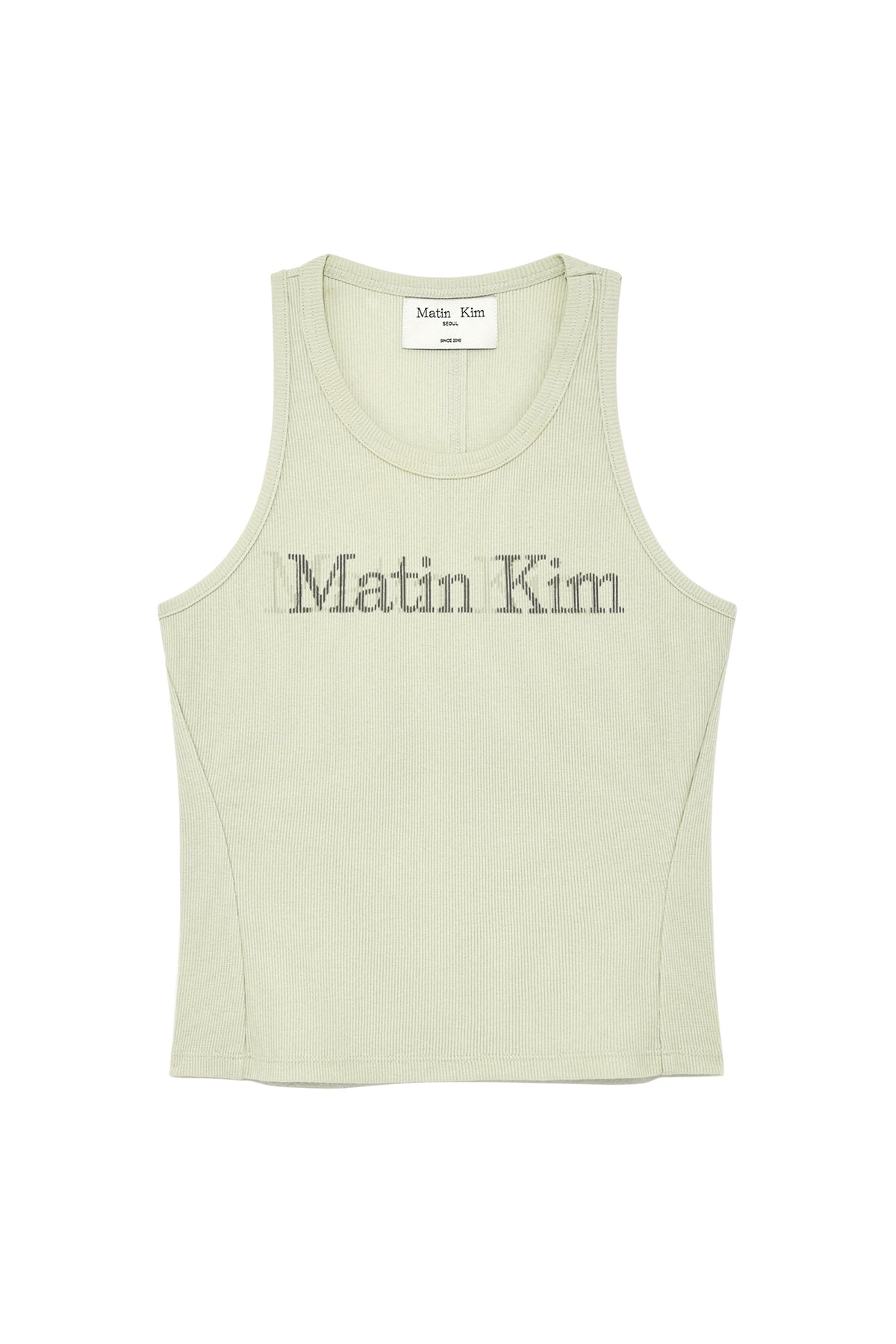 Matinkim Vintage Logo Printing Sleeveless Top IN Light Green