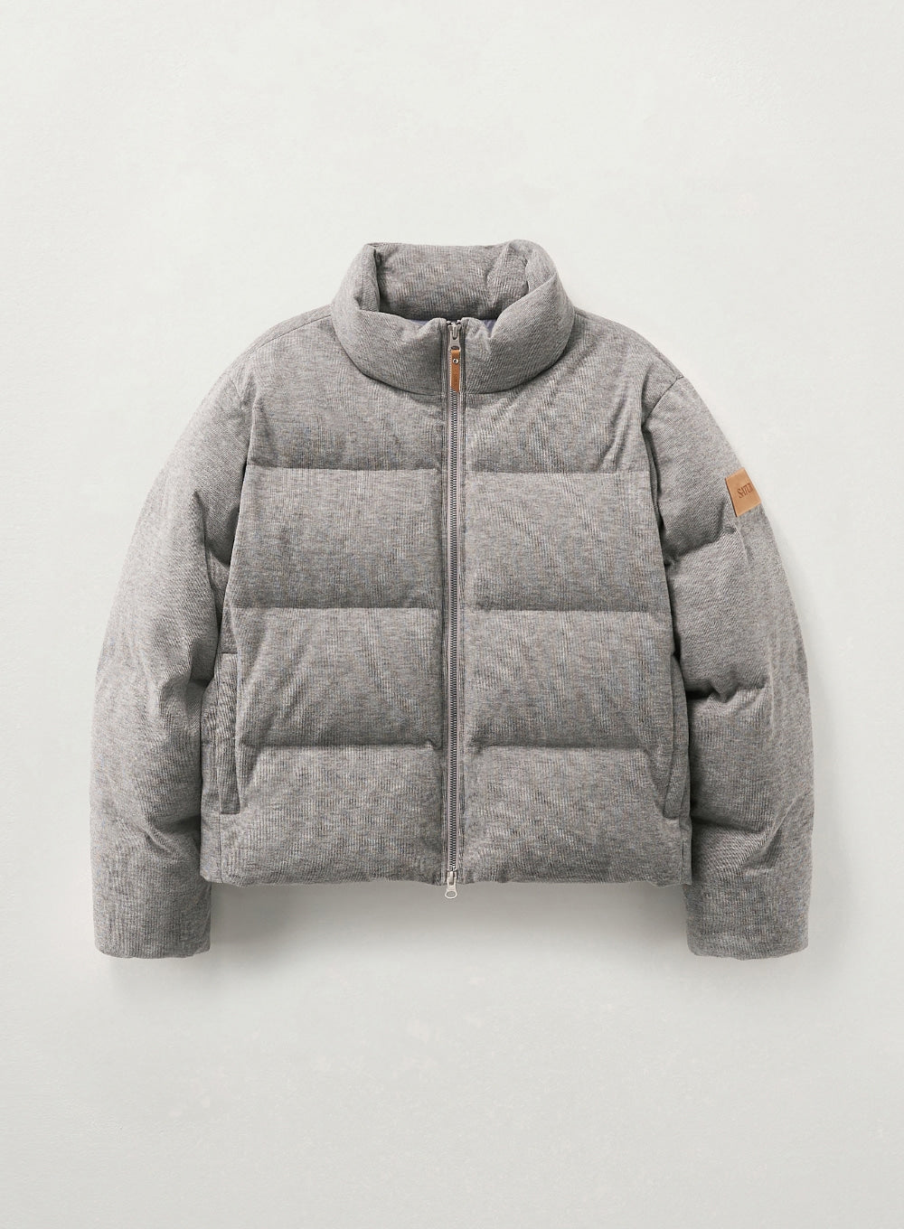 [satur] (W) Knit Puffer Duck Down Padding - Gray