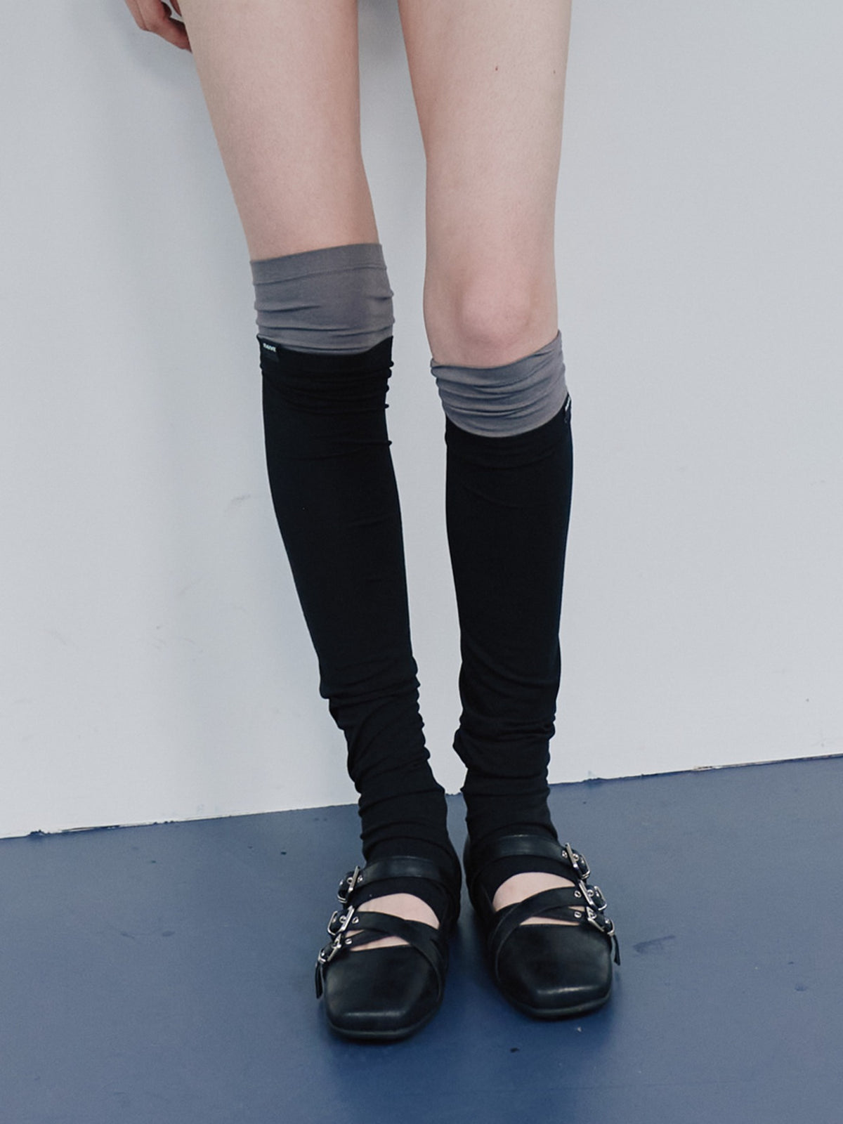 Raive Layered Open-Toe Knee Socks