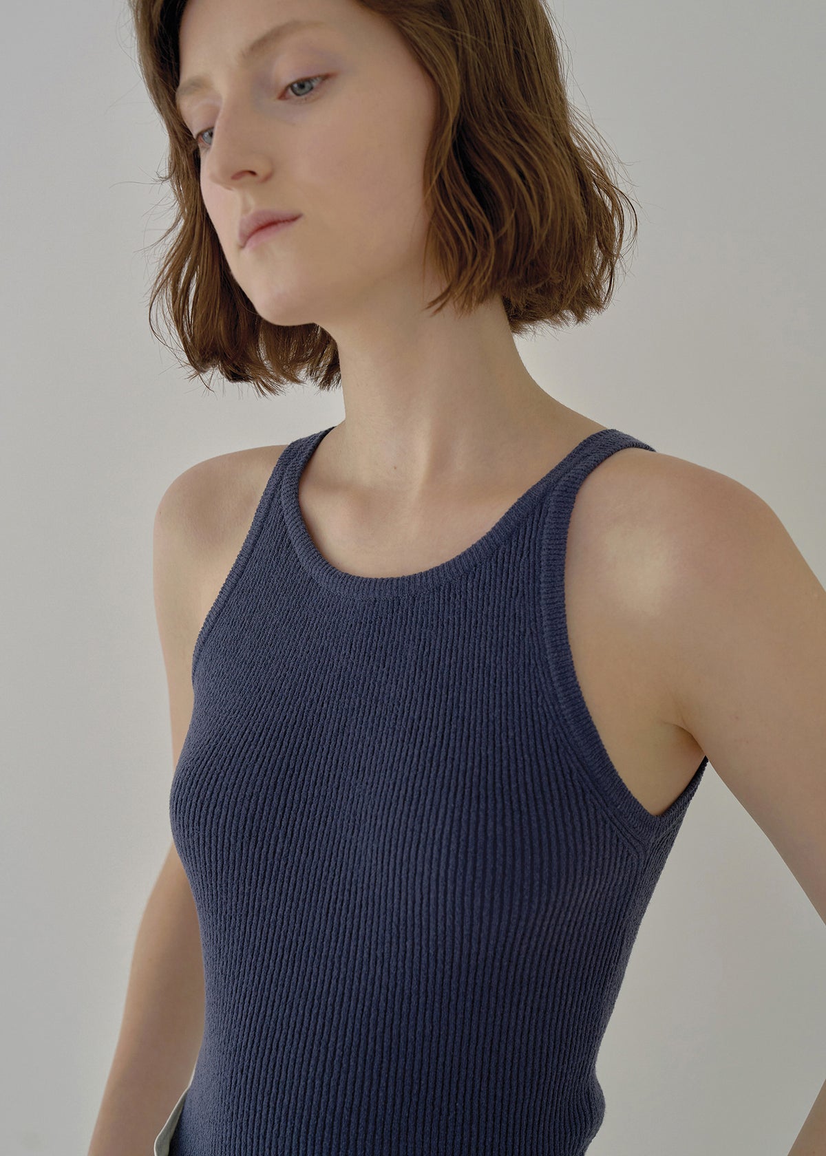 Nothing Written Knit sleeveless (Dark blue)